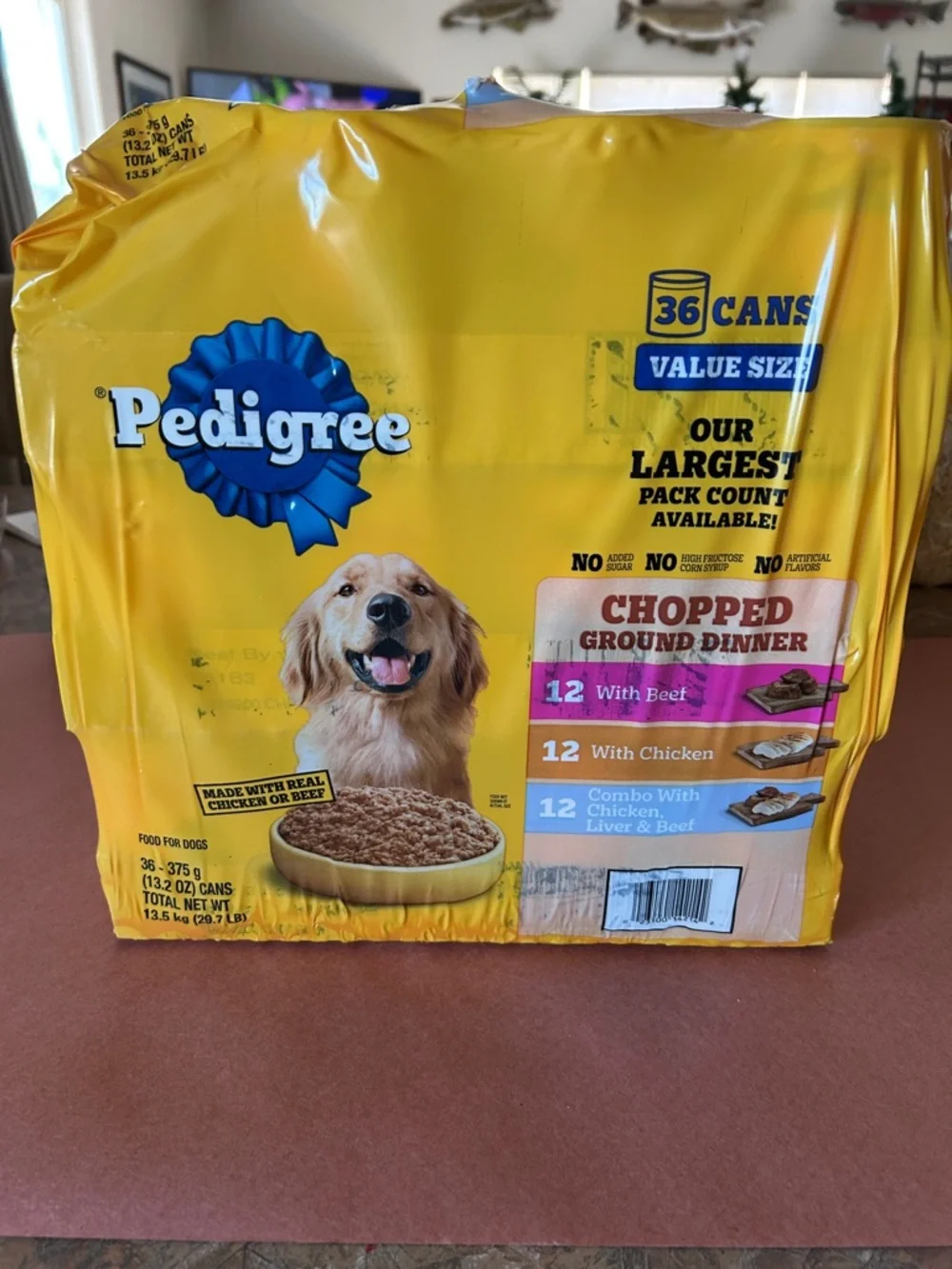Pedigree 34 Cans of Chopped Ground Dog Food In Cans